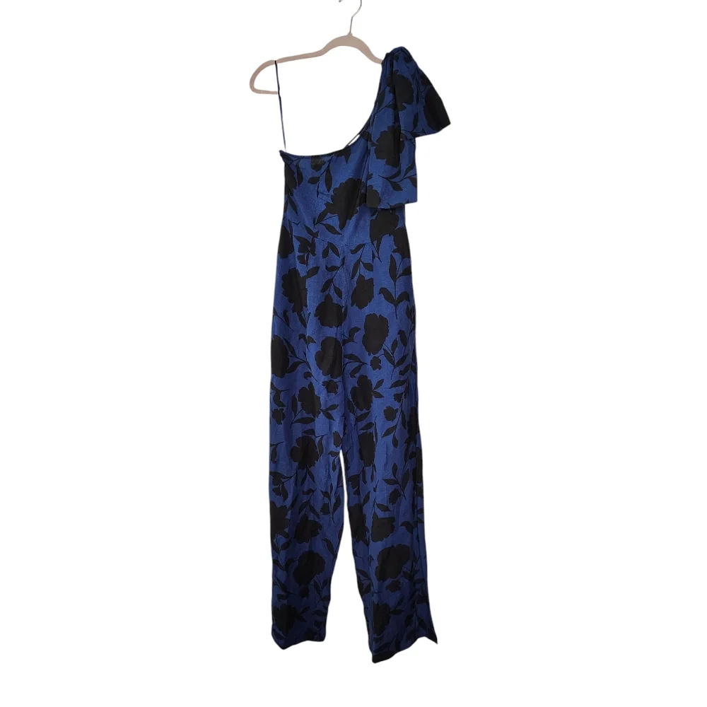 NWT Kate Spade X Target Women’s Size 00 Floral One Shoulder Linen Blend Jumpsuit